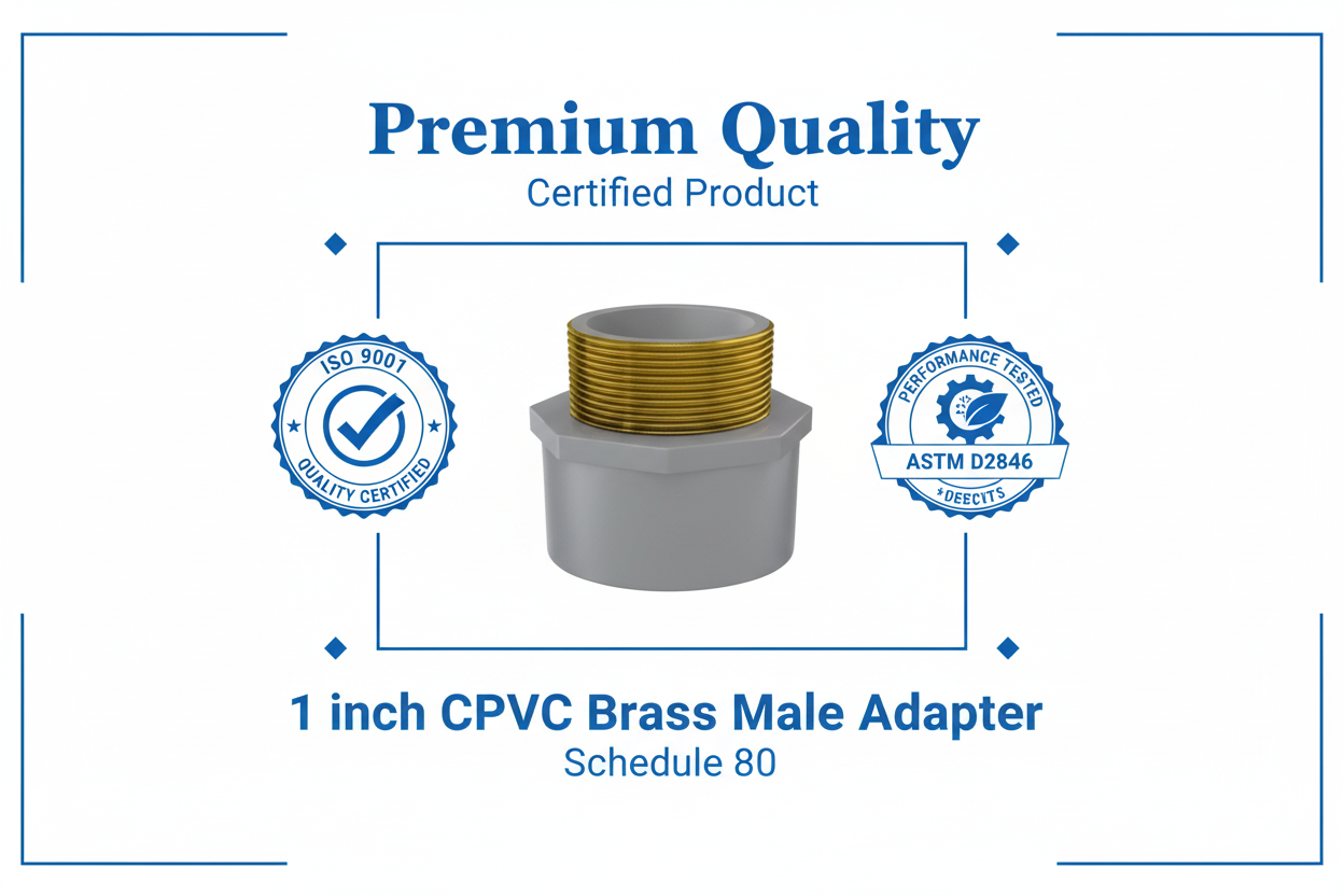 CPVC Brass Male Adapter - SCH-80 Schedule 80 Premium Quality