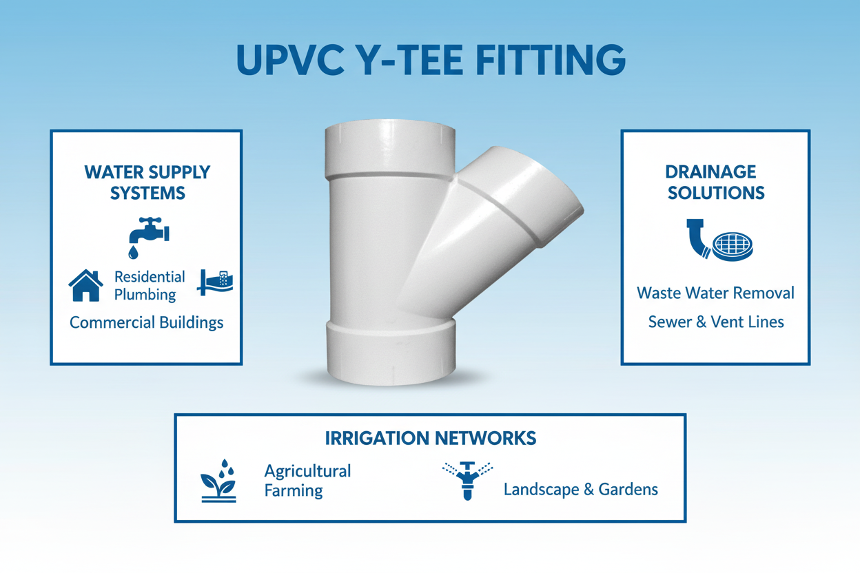 UPVC Y-Tee Applications - Water Supply, Drainage, Irrigation Systems