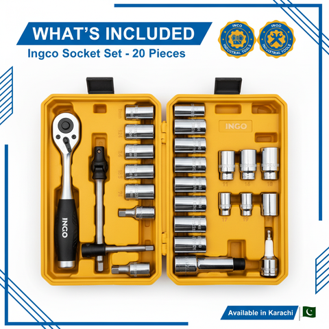 Ingco Socket Set Complete Contents - What's Included