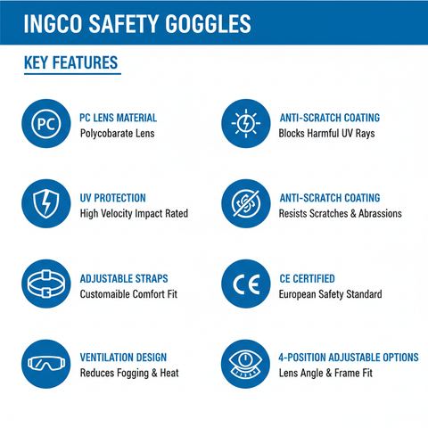 Ingco Safety Goggles Technical Specifications