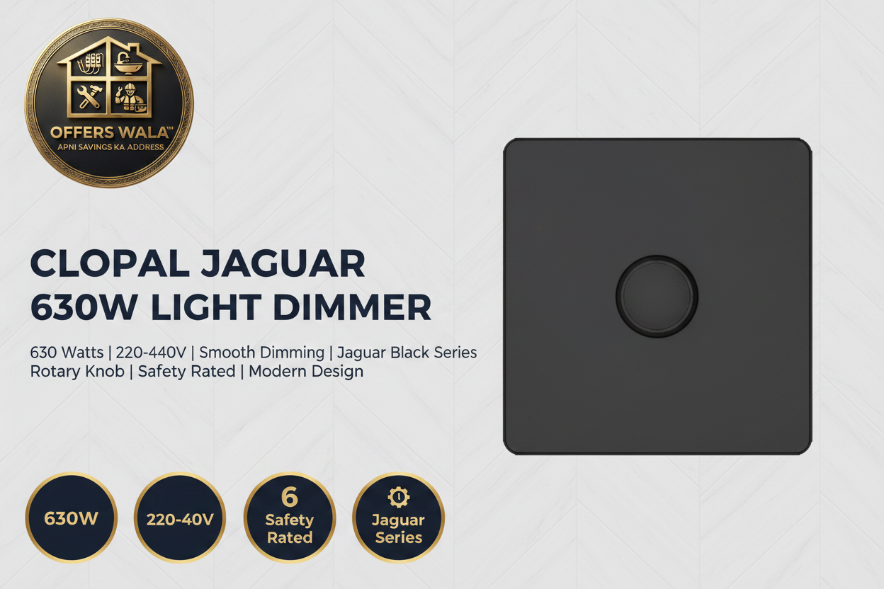 Clopal Jaguar Black 630W Light Dimmer – Hero Banner A+ Image