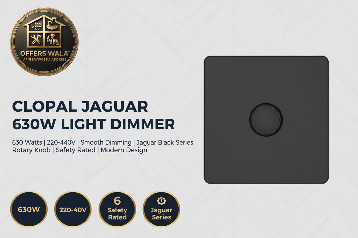 Clopal Jaguar Black 630W Light Dimmer – Hero Banner A+ Image