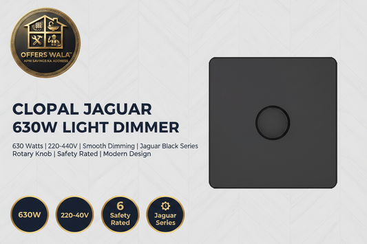 Clopal Jaguar Black 630W Light Dimmer – Hero Banner A+ Image