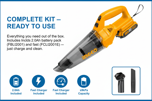 Ingco CVLI20126 Complete Kit - Battery and Charger Included