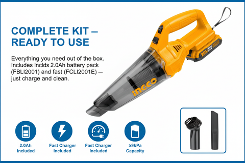 Ingco CVLI20126 Complete Kit - Battery and Charger Included