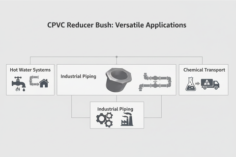 CPVC Reducer Bush Applications - Hot Water Systems, Industrial Piping, Chemical Transport