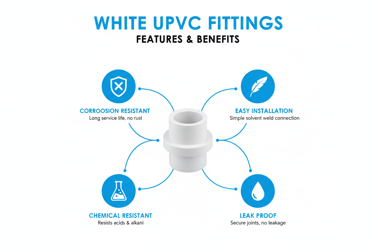 White UPVC Fittings Features and Benefits