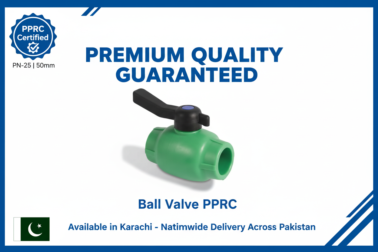 Ball Valve PPRC PN-25 50mm Quality Certification