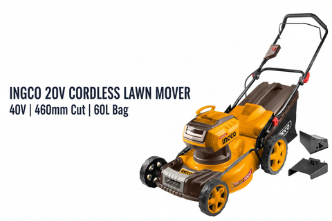 Ingco 20V Cordless Lawn Mower Hero Banner - Professional Product Display