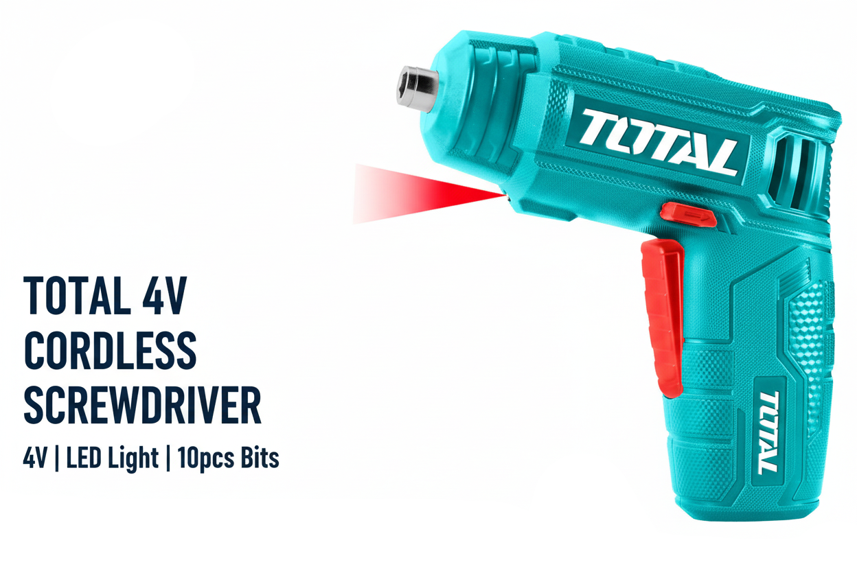 Total 4V Cordless Screwdriver Hero Banner - Professional Product Display