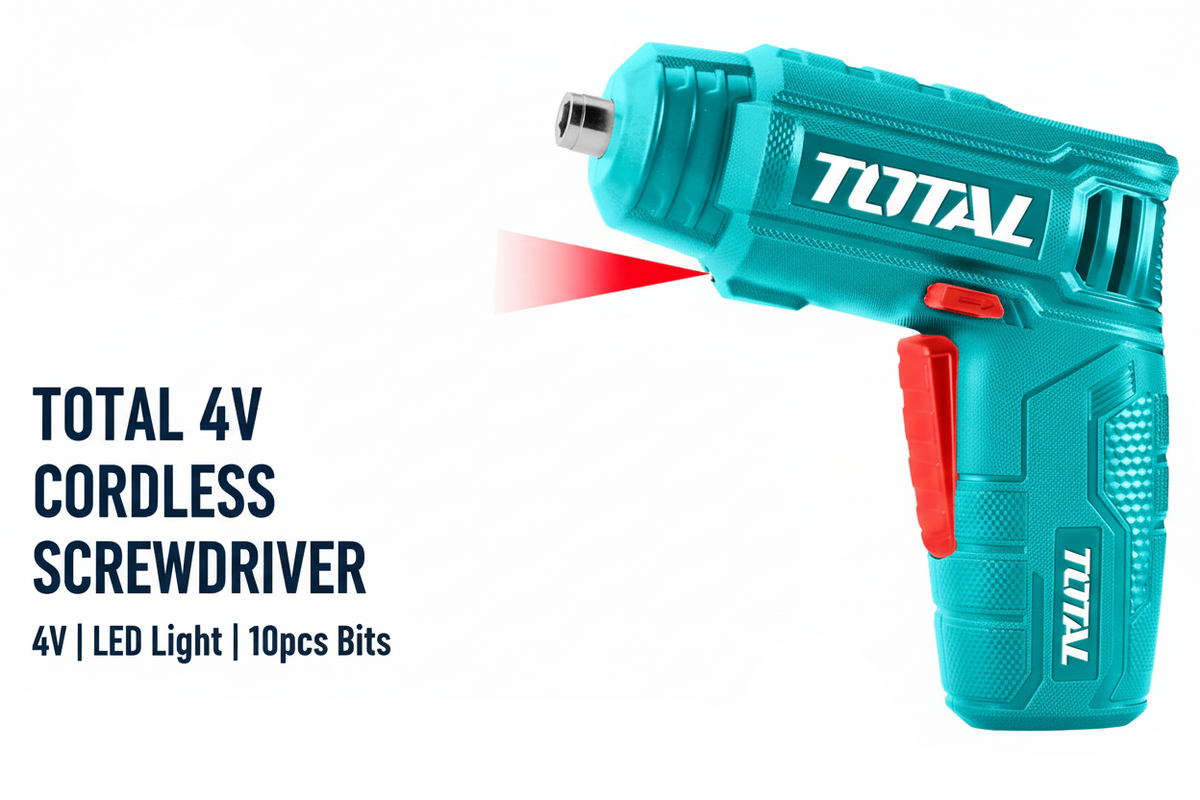 Total 4V Cordless Screwdriver Hero Banner - Professional Product Display
