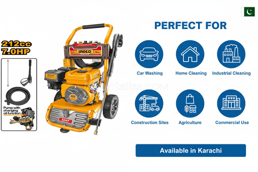 Ingco GHPW2103 Applications - Car Washing, Industrial Cleaning, Construction