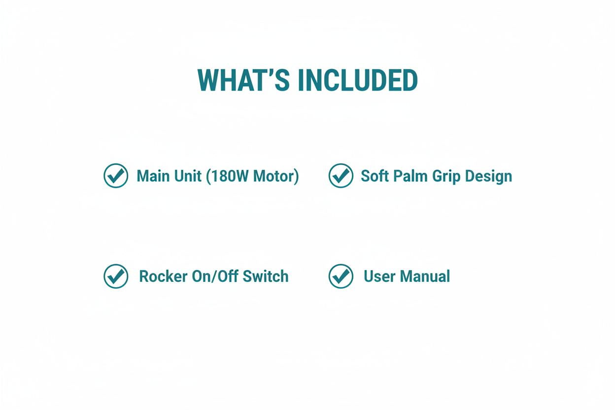 Makita M9200G Package Contents - Finishing Sander, Soft Palm Grip