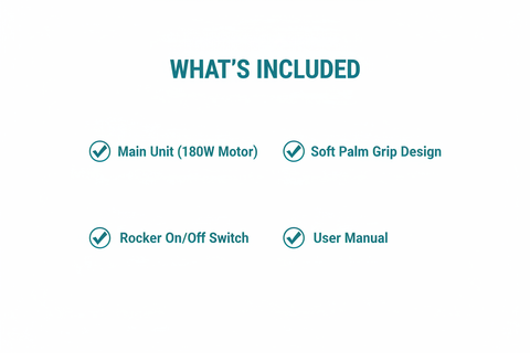 Makita M9200G Package Contents - Finishing Sander, Soft Palm Grip