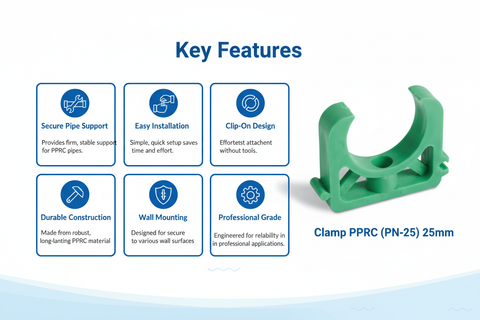 Clamp PPRC PN-25 25mm Product Features