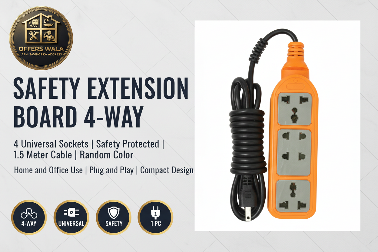 Safety Extension Board 4-Way – Hero Banner A+ Image