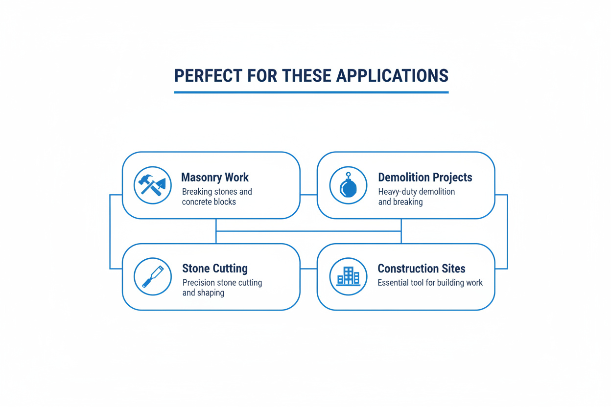 Perfect applications - masonry work, demolition projects, stone cutting, construction sites