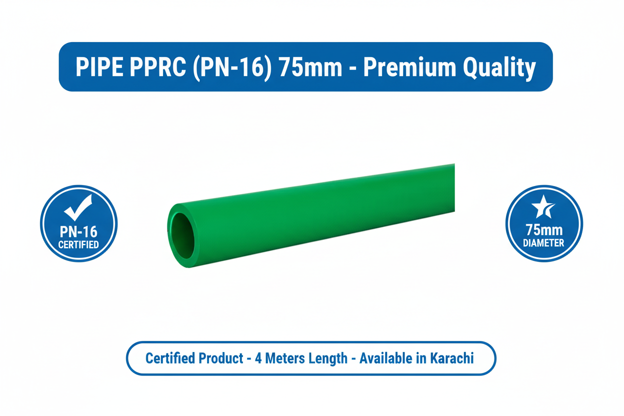Pipe PPRC PN-16 75mm Quality Certification