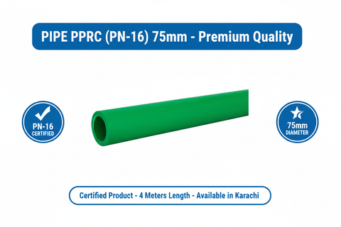Pipe PPRC PN-16 75mm Quality Certification