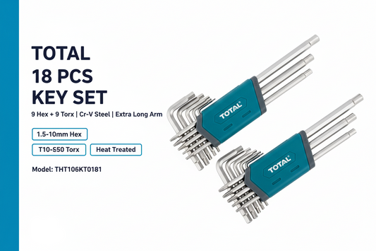 Total 18-Pcs Hex and Torx Key Set THT106KT0181 Hero Banner
