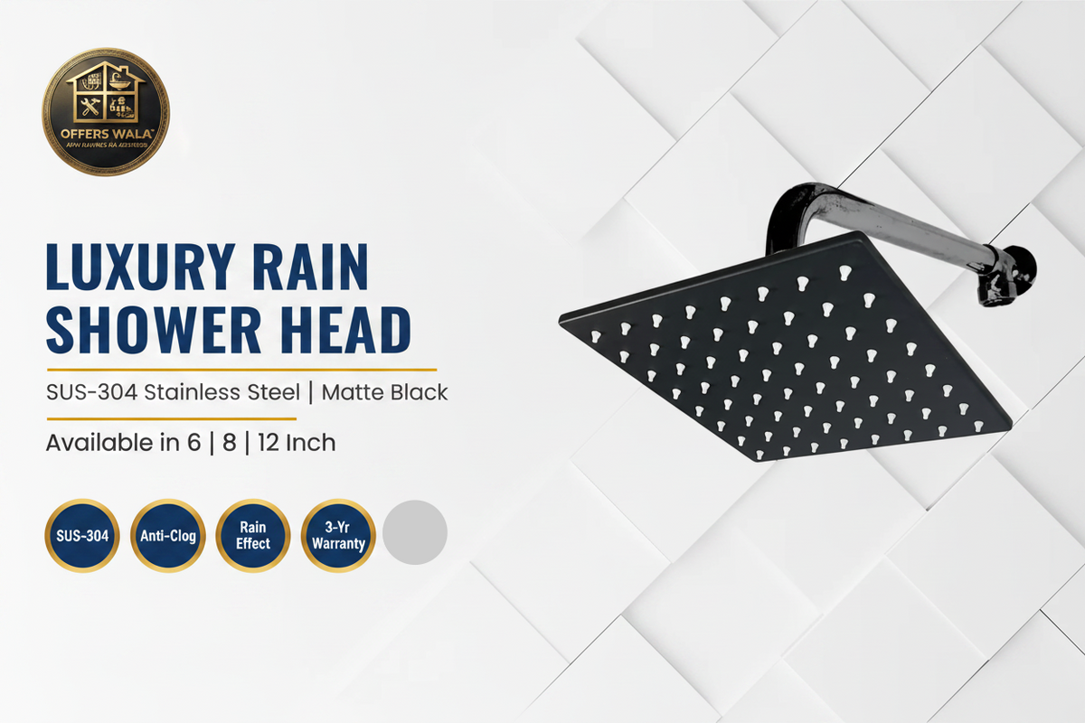 Luxury Rain Shower Head Hero Banner — Offers Wala