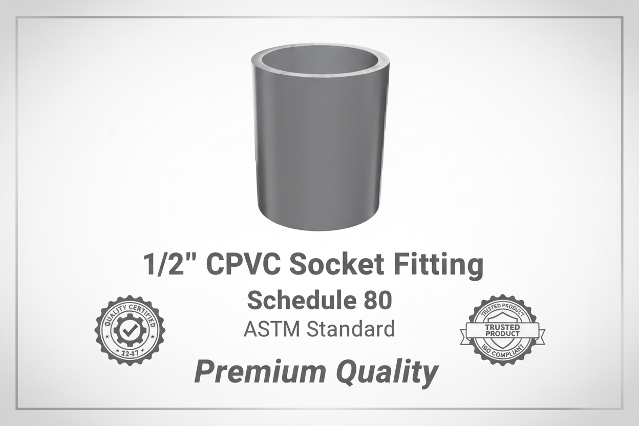CPVC Socket Fitting - ASTM SCH-80 Schedule 80 Premium Quality