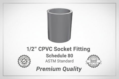 CPVC Socket Fitting - ASTM SCH-80 Schedule 80 Premium Quality