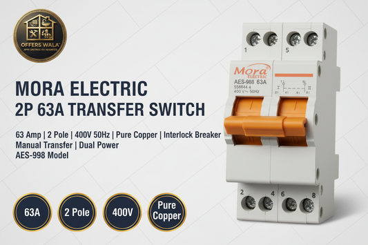 Mora Electric 2P 63A MTS – Hero Banner A+ Image
