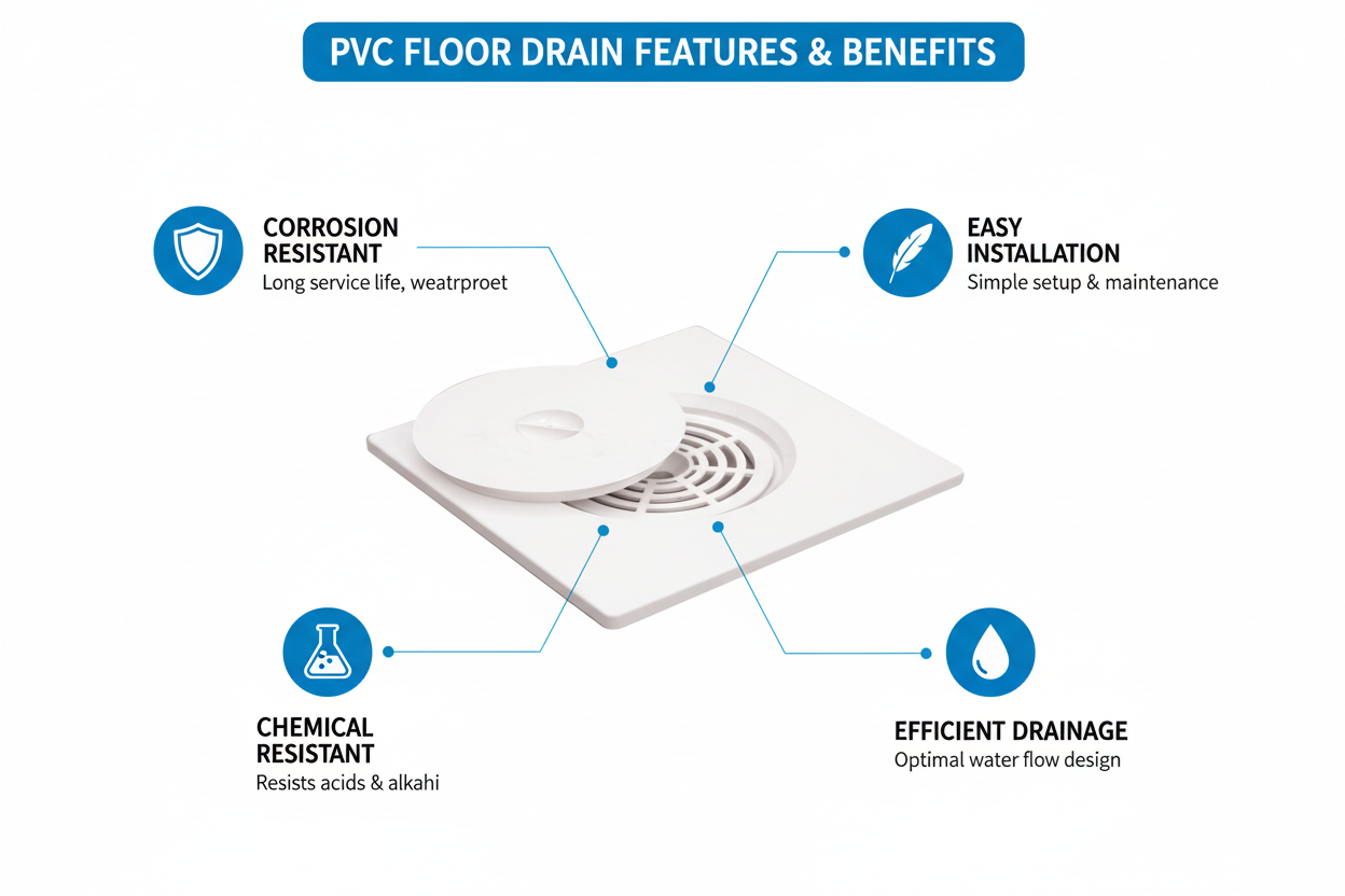 PVC Floor Drain Features & Benefits - Corrosion Resistant, Easy Installation