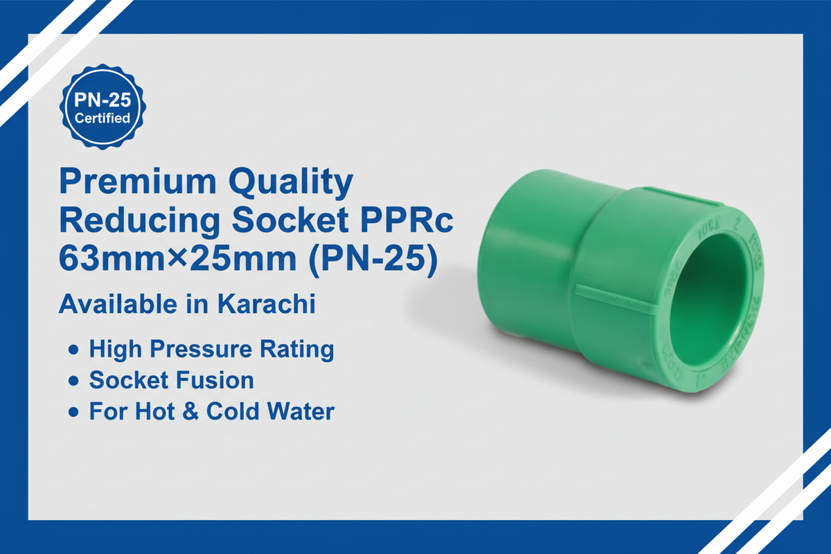 Reducing Socket PPRc 63mm×25mm (PN-25) - Available in Karachi