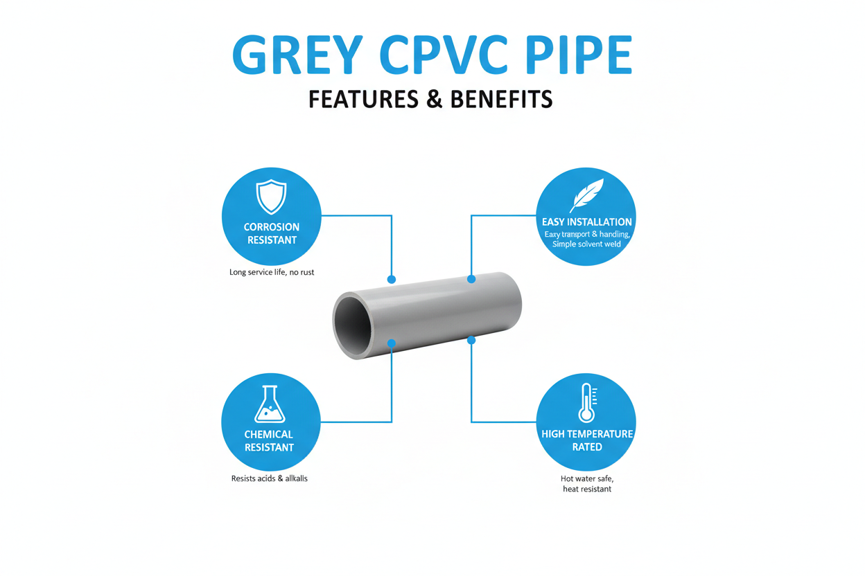 Grey CPVC Pipe Features and Benefits