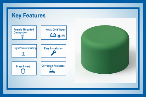 PPRC Endcap Key Features - High pressure, corrosion resistant