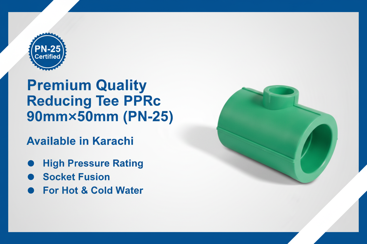 Reducing Tee PPRc 90mm×50mm (PN-25) - Available in Karachi