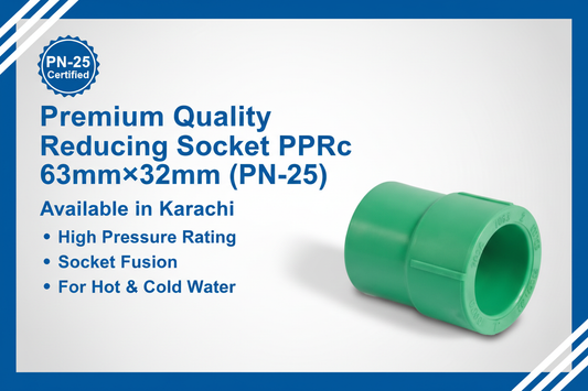 Reducing Socket PPRc 63mm×32mm (PN-25) - Available in Karachi