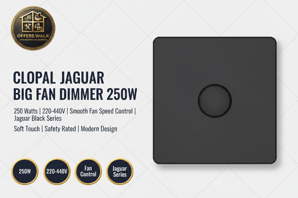 Clopal Jaguar Black Big Fan Dimmer 250W – Hero Banner A+ Image