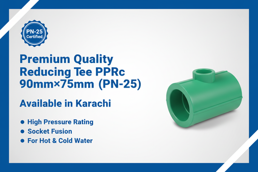 Reducing Tee PPRc 90mm×75mm (PN-25) - Available in Karachi