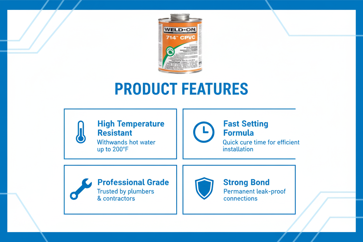 Product features - High Temperature Resistant, Fast Setting, Professional Grade, Strong Bond