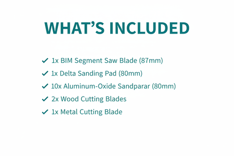 Total TAKTMT1502 Package Contents - 15 Pieces Blade & Sanding Set