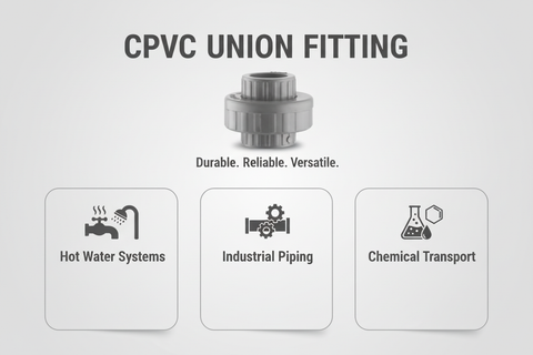 CPVC Union Applications - Hot Water Systems, Industrial Piping, Chemical Transport
