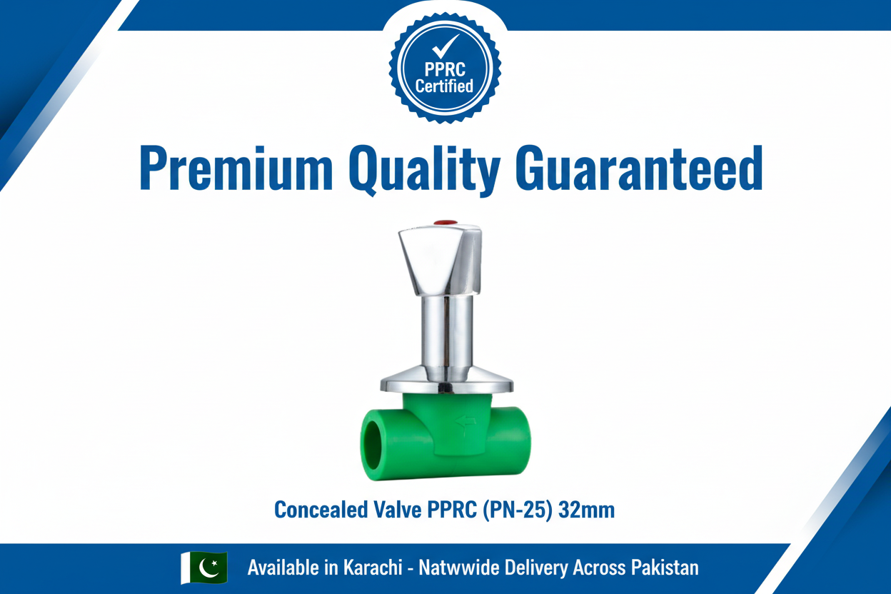 Concealed Valve PPRC PN-25 32mm Quality Certification