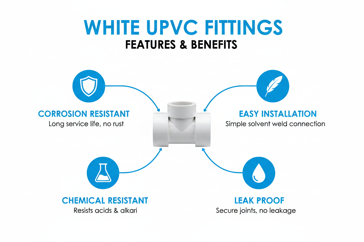 White UPVC Fittings Features and Benefits