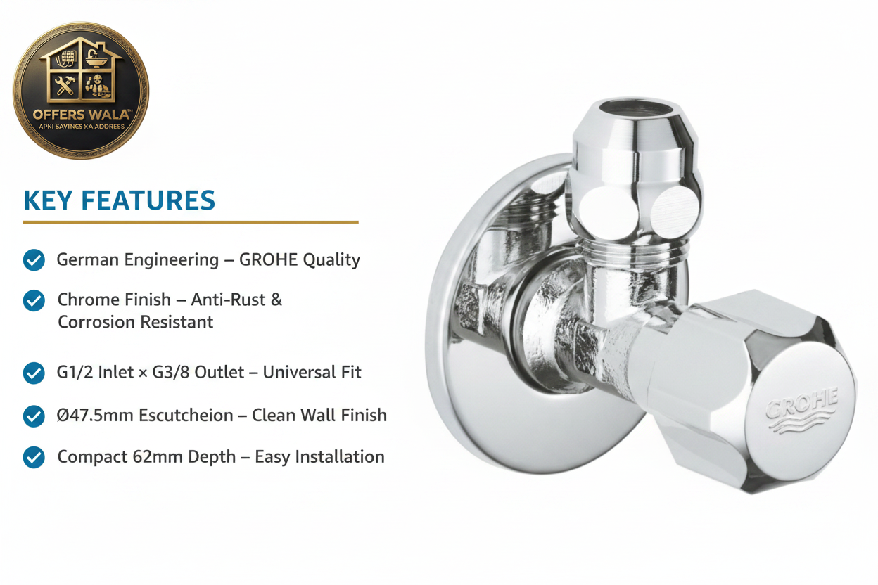 GROHE Angle Valve Key Features — Offers Wala