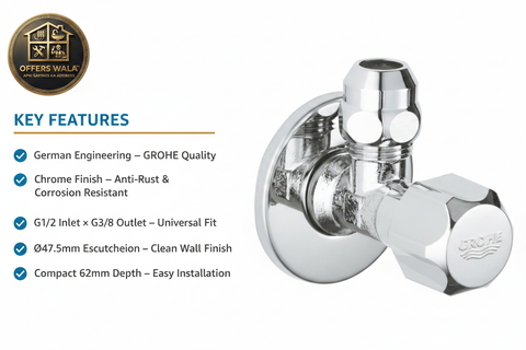 GROHE Angle Valve Key Features — Offers Wala