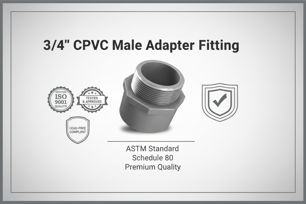 CPVC Male Adapter Fitting - ASTM SCH-80 Schedule 80 Premium Quality