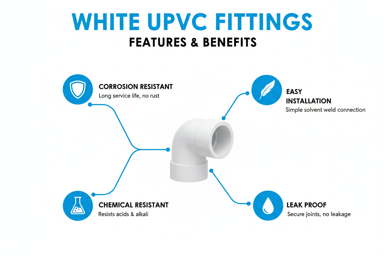 White UPVC Fittings Features and Benefits