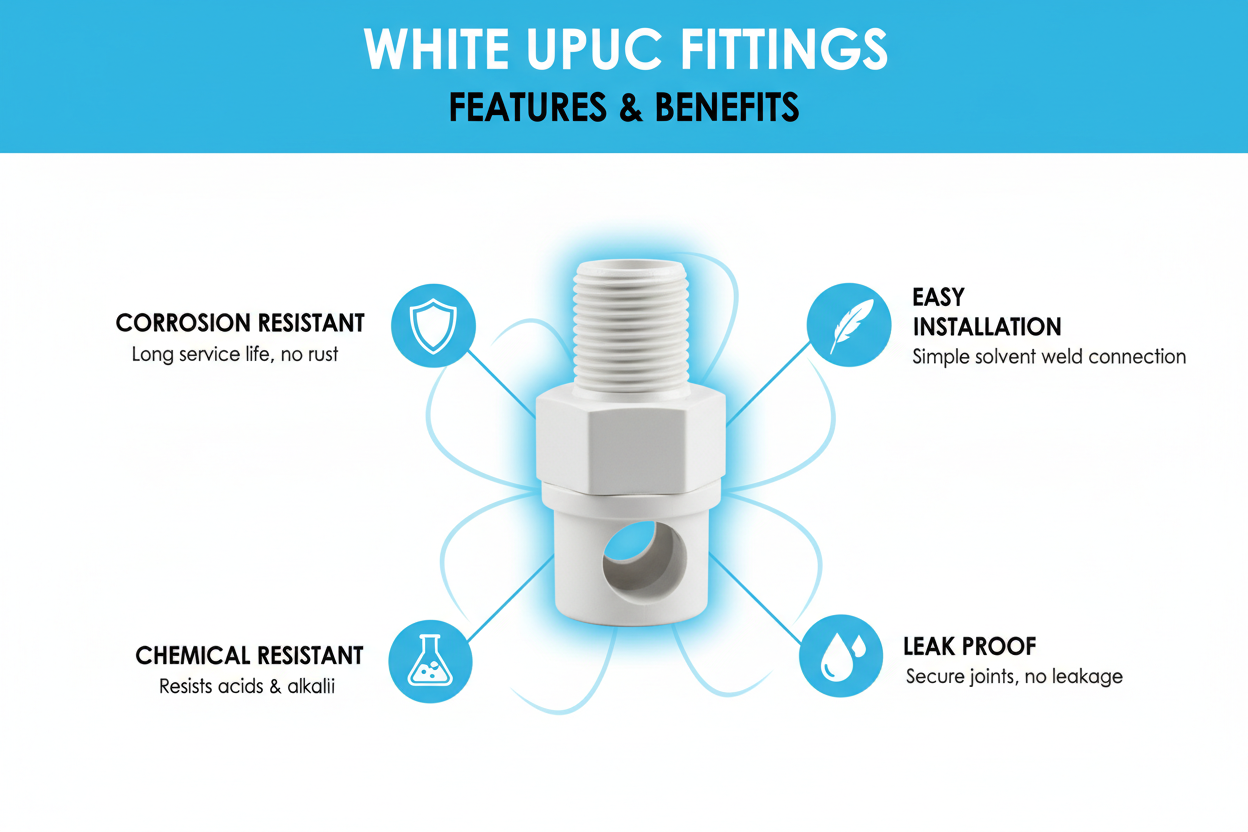 White UPVC V.Socket/Adapter Features - Corrosion Resistant, Easy Installation, Chemical Resistant, Leak Proof