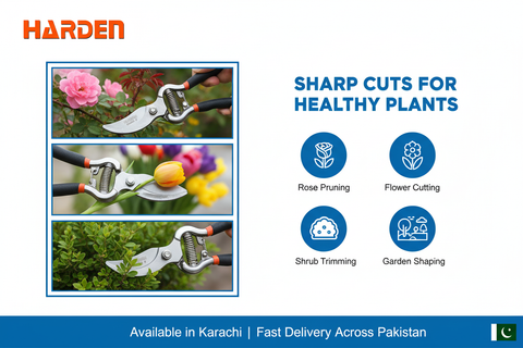 Harden Garden Pruner Use Cases - Rose Pruning Flower Cutting Shrub Trimming
