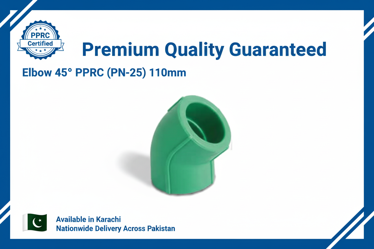 Elbow 45° PPRC PN-25 110mm Quality Certification