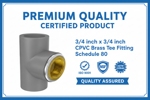 CPVC Brass Tee - SCH-80 Schedule 80 Premium Quality