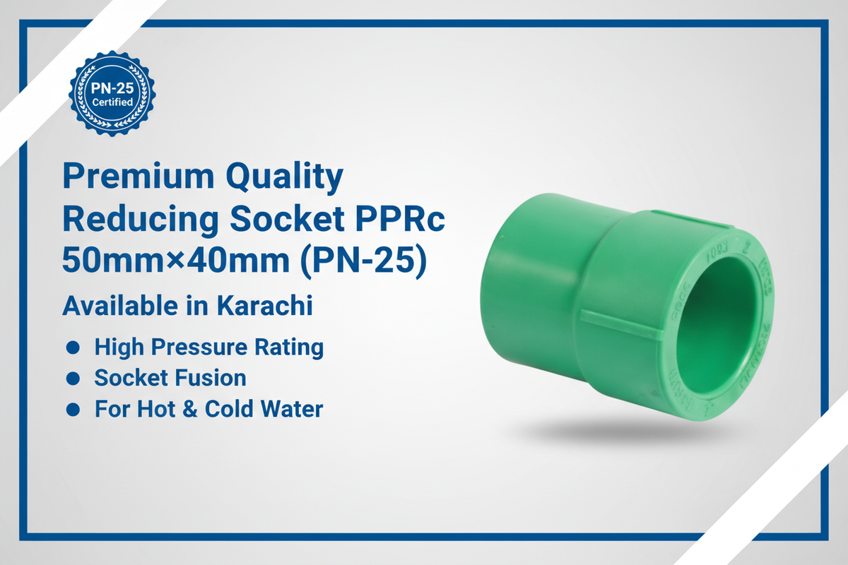 Reducing Socket PPRc 50mm×40mm (PN-25) - Available in Karachi